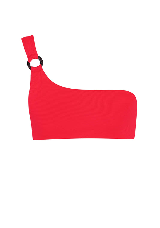 CARLA COCO BIKINI TOP IN POPPY WAFFLE