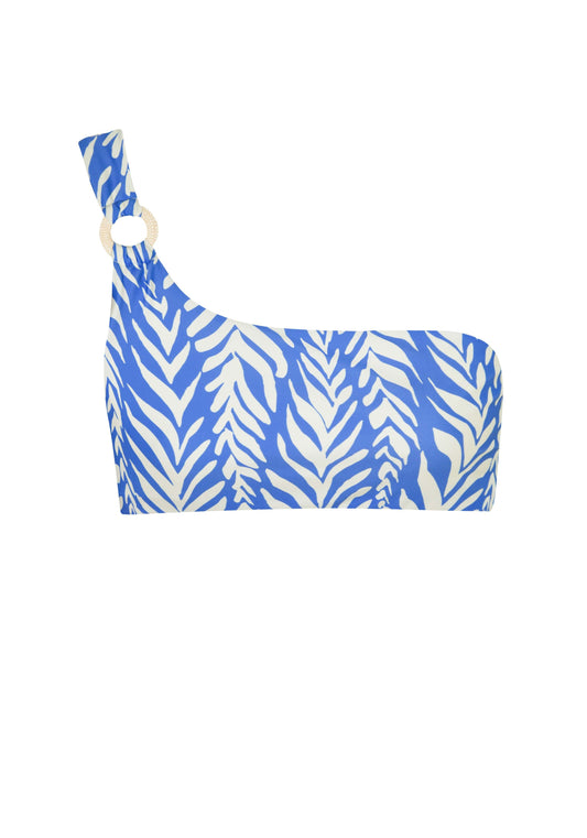 CARLA COCO BIKINI TOP IN BLUE BAY WAVES