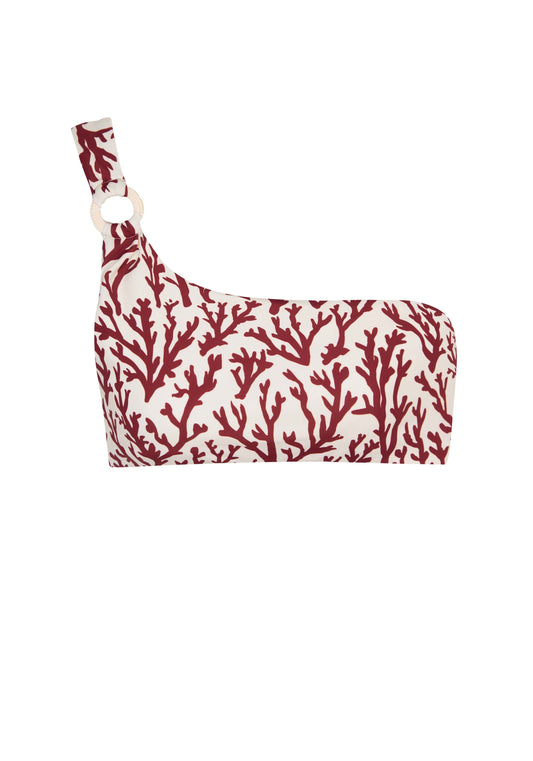 CARLA COCO BIKINI TOP IN DEEP CORAL