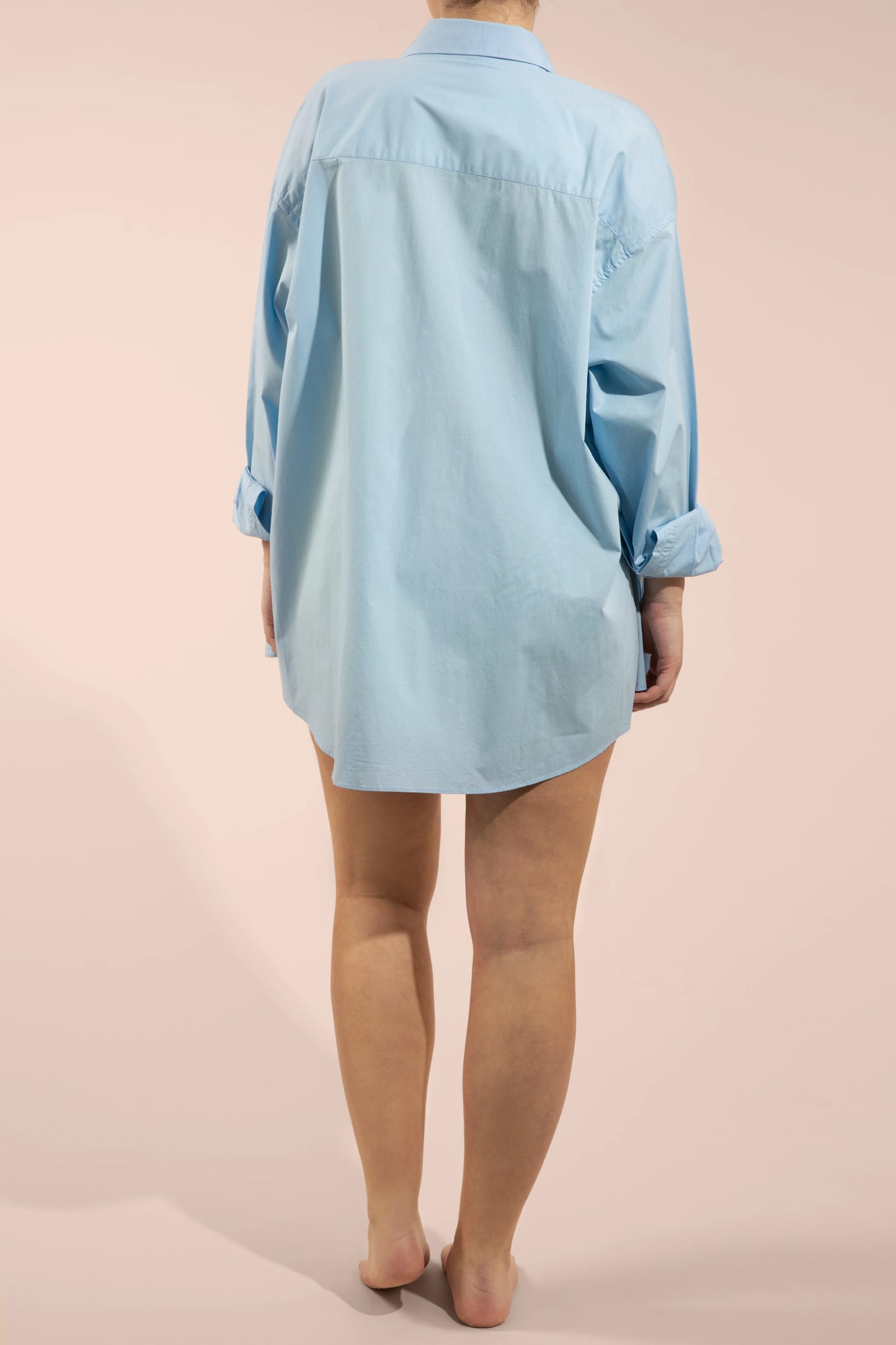 OVERSIZED SHIRT COVER-UP IN SKY