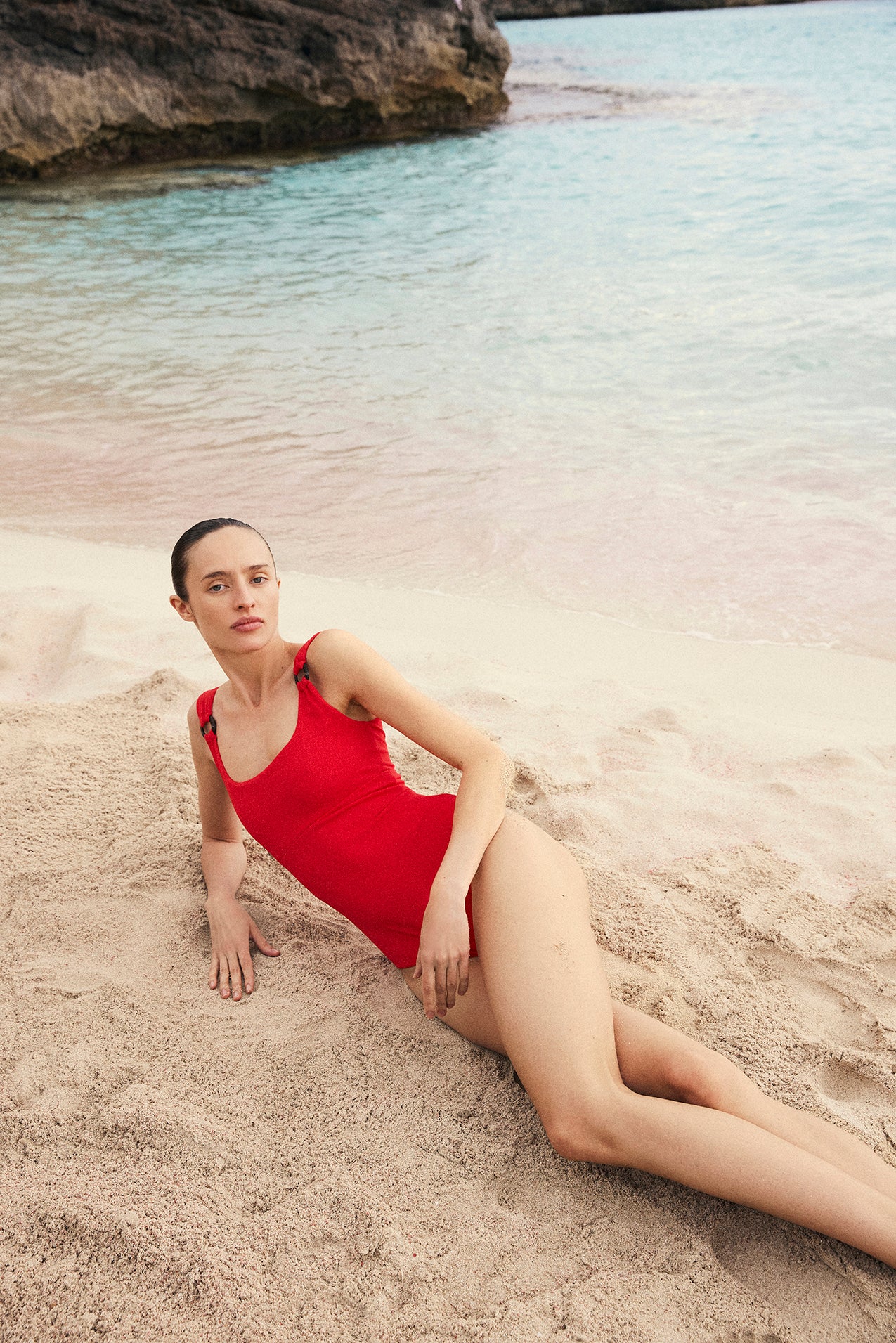 STELLA COCO ONE-PIECE SWIMSUIT IN POPPY WAFFLE