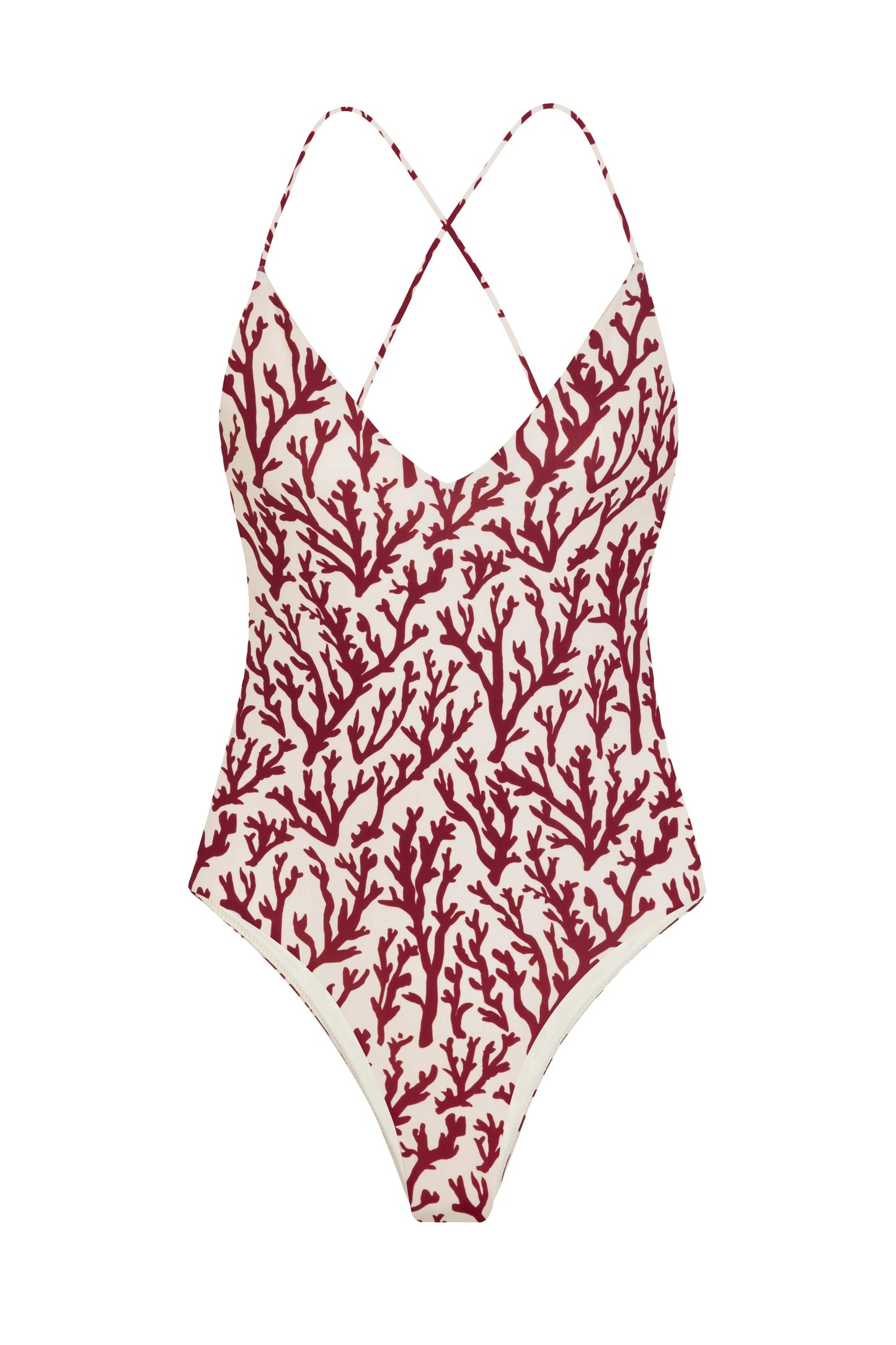 Cindy One-Piece Swimsuit In Deep Coral By Alicia Swim