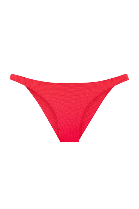 Linda Bikini Bottom In Poppy Waffle By Alicia Swim