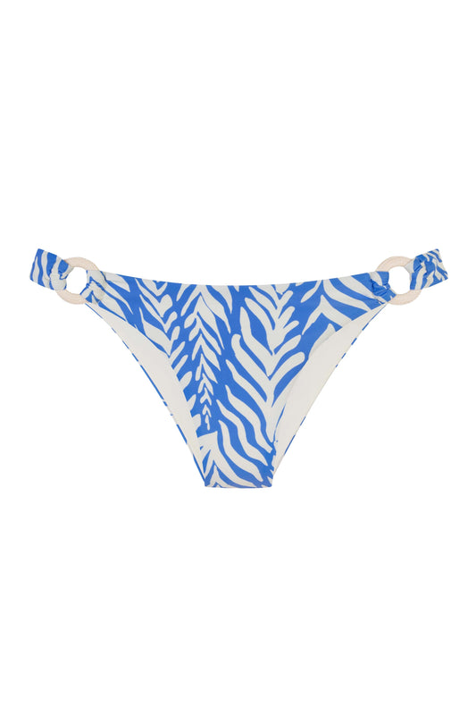 Linda Coco Bikini Bottom In Blue Bay Waves By Alicia Swim