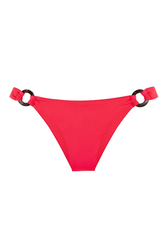Linda Coco Bikini Bottom In Poppy Waffle By Alicia Swim