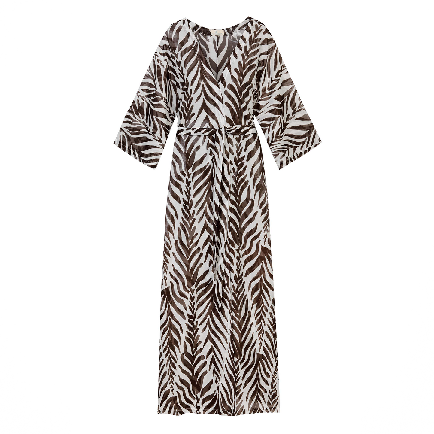 LONG KIMONO IN BRONZE WAVES