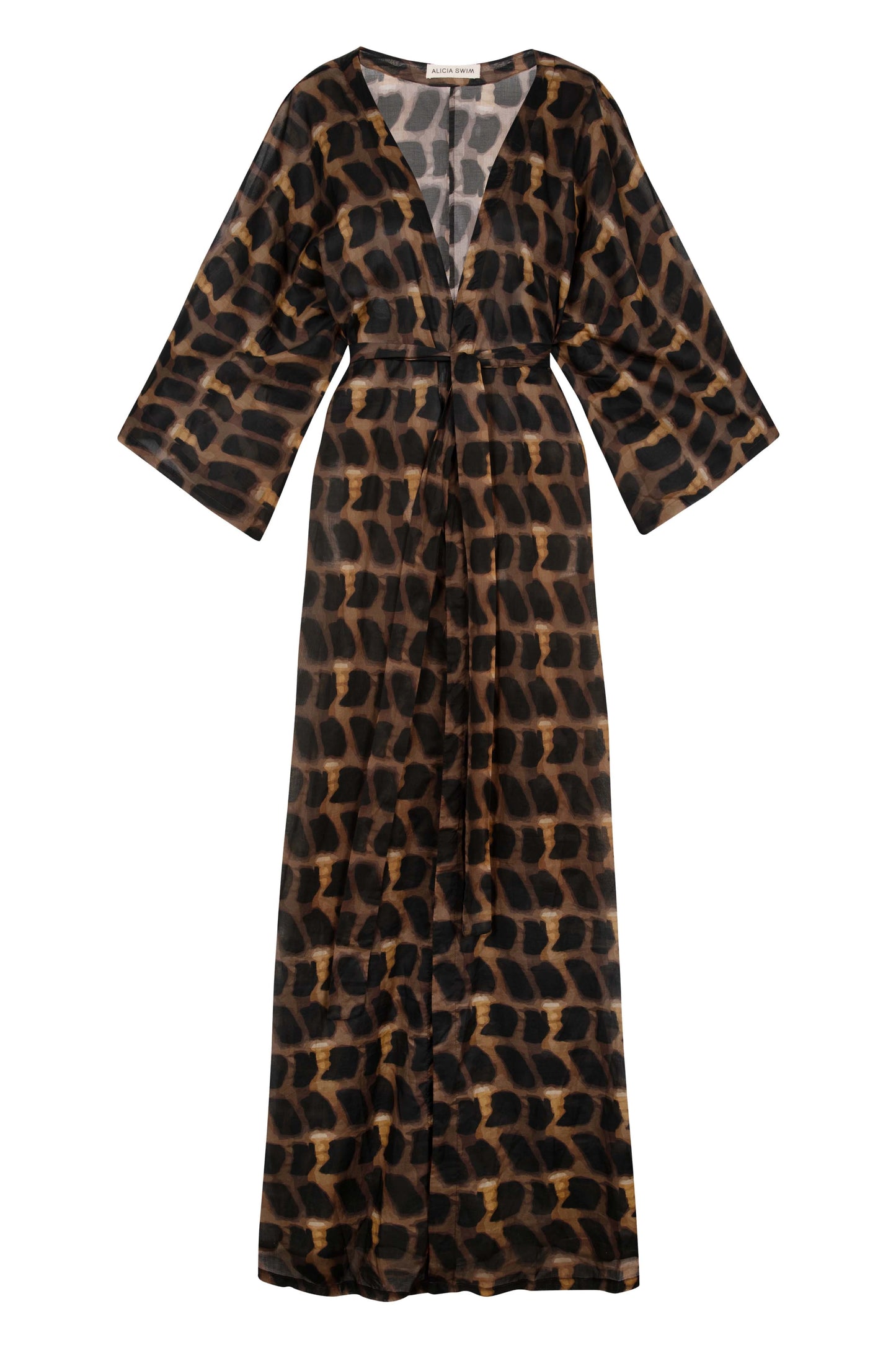 Long Kimono Cover-Up In Coquillage By Alicia Swim