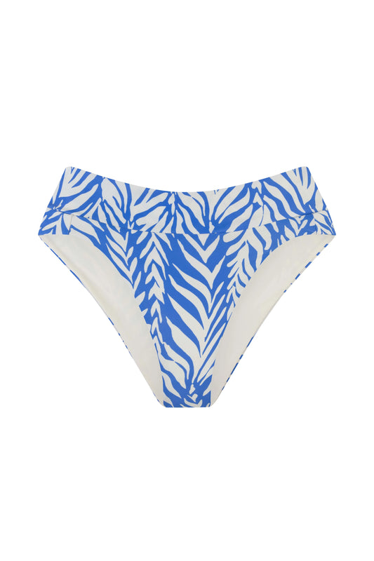Naomi Bikini Bottom In Blue Bay Waves By Alicia Swim