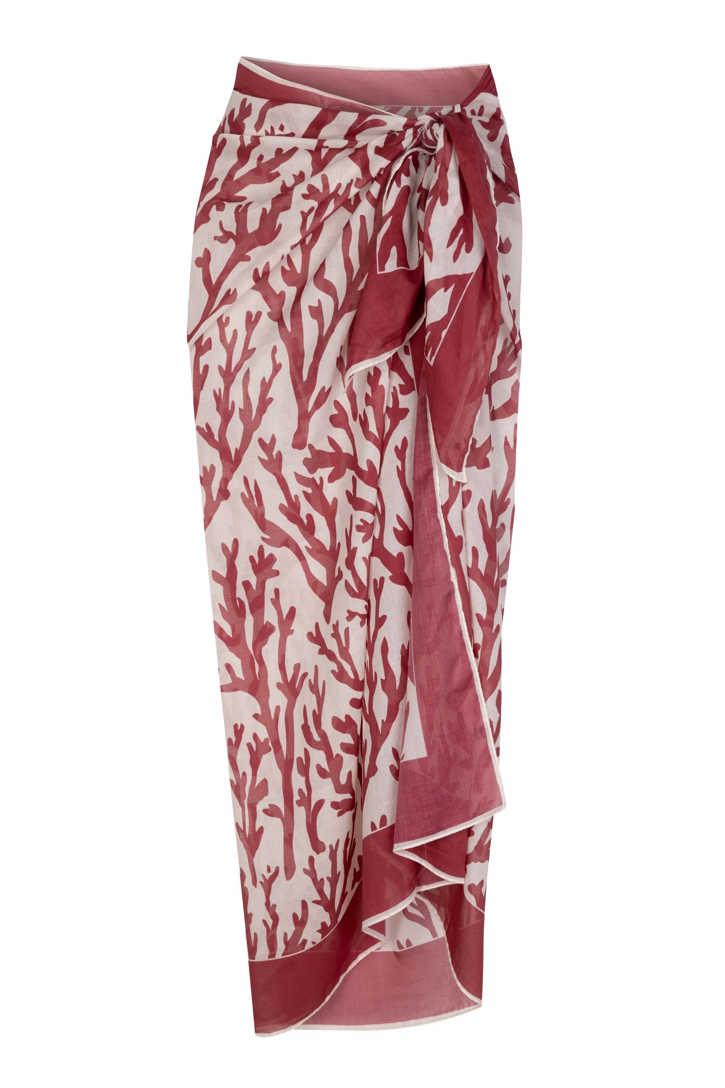 Pareo Cover-Up In Deep Coral By Alicia Swim