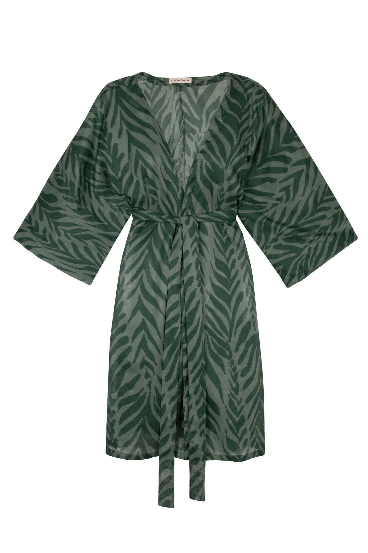 Short Kimono Cover-Up In Tropic Waves By Alicia Swim