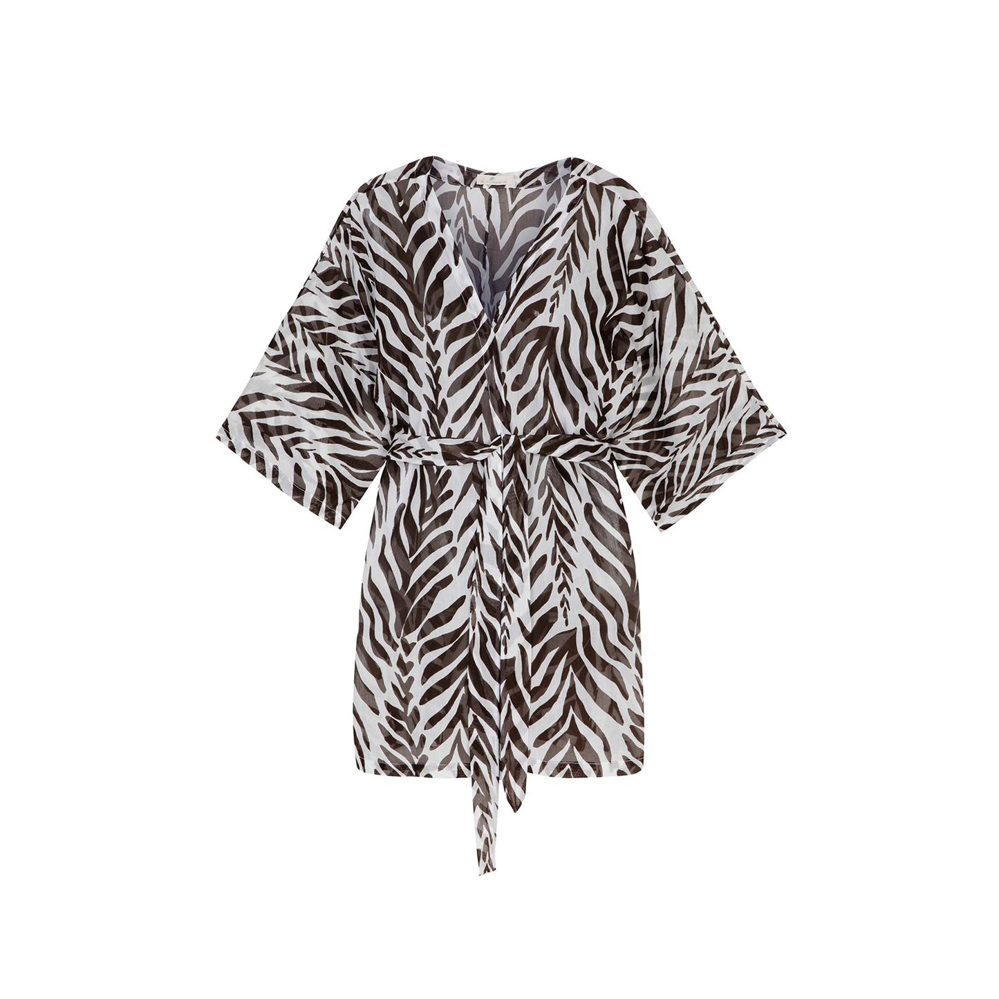 SHORT KIMONO IN BRONZE WAVES