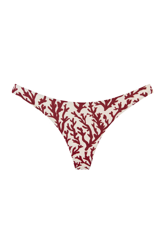 Sophie Bikini Bottom In Deep Coral By Alicia Swim