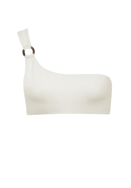 Shop Carla Coco One Shoulder White Bikini Top | Alicia Swim