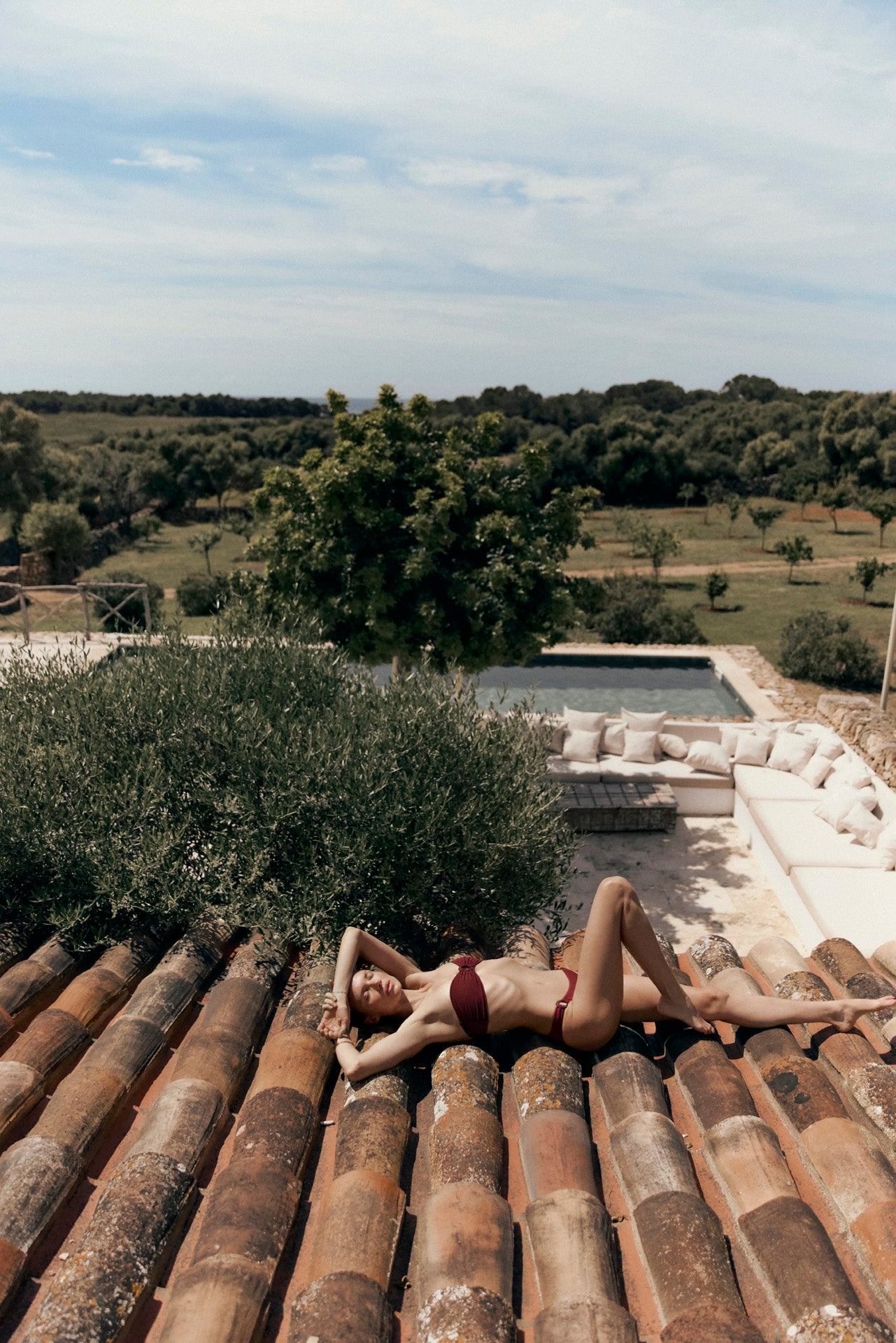 LINDA COCO BIKINI BOTTOM IN DUSK WAFFLE