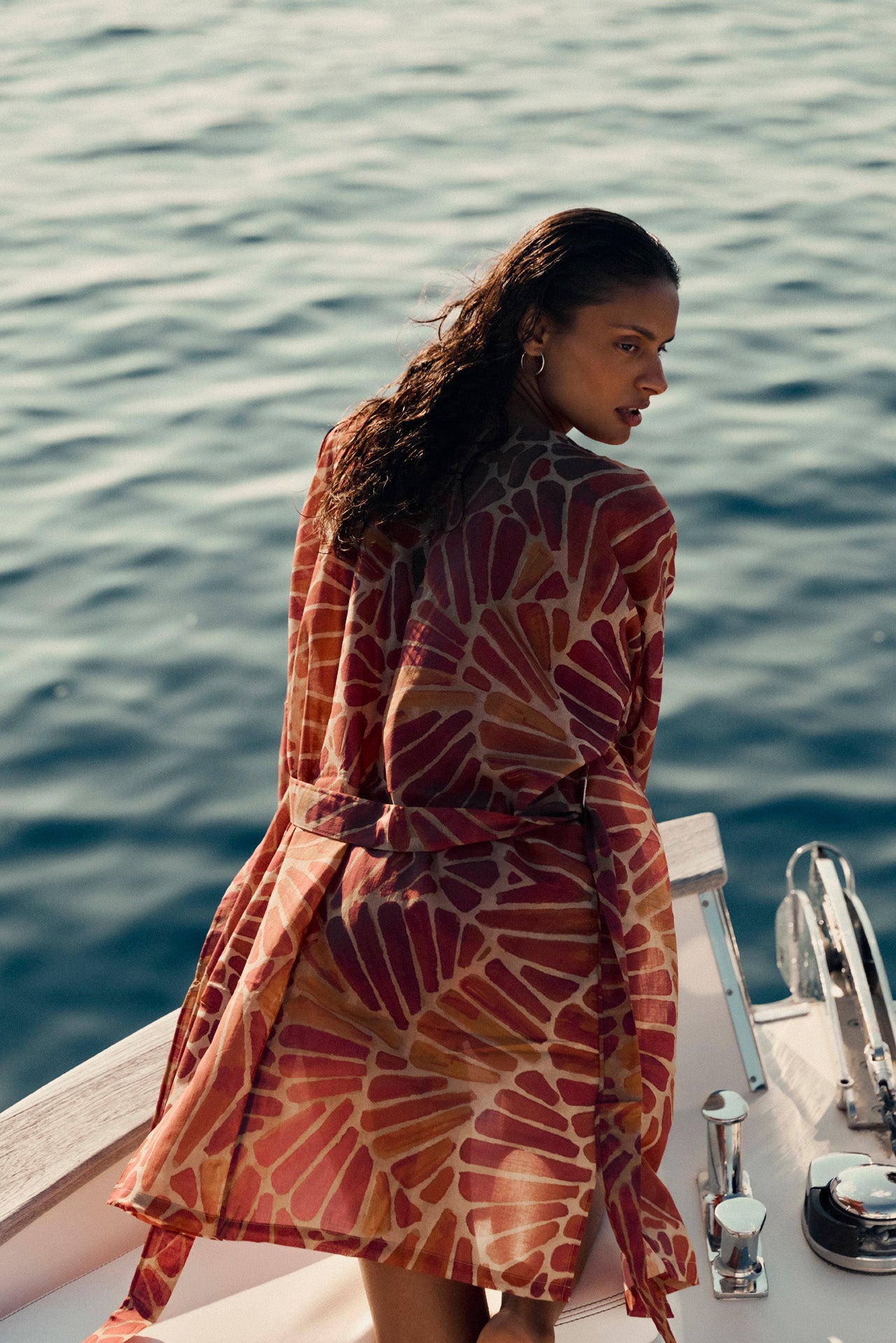 SHORT KIMONO COVER-UP IN COBRA