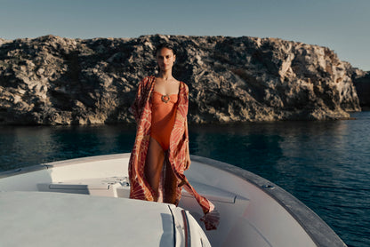 LONG KIMONO COVER-UP IN COBRA
