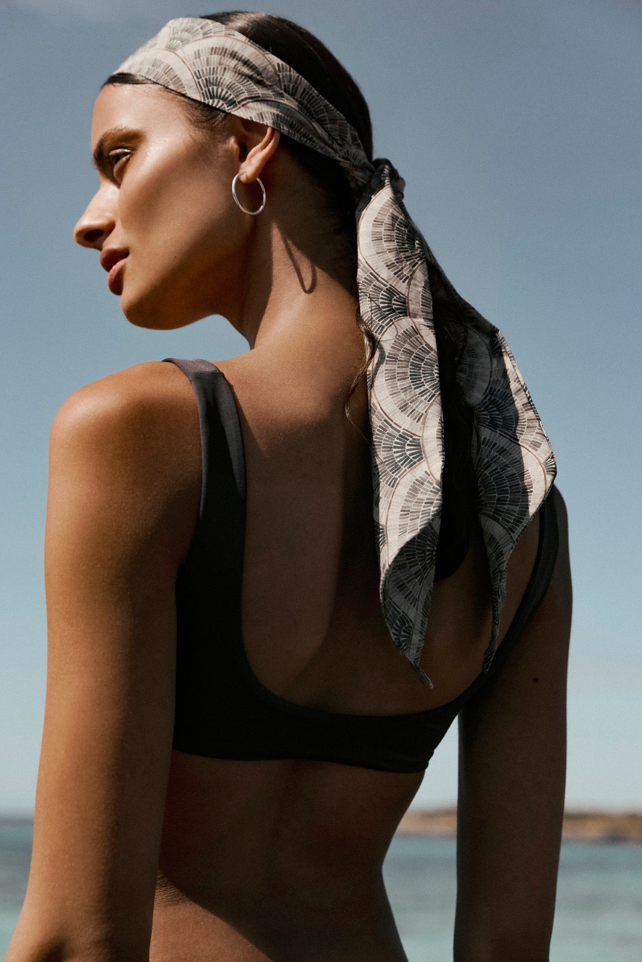 PATRICIA COCO BIKINI TOP IN CAVIAR