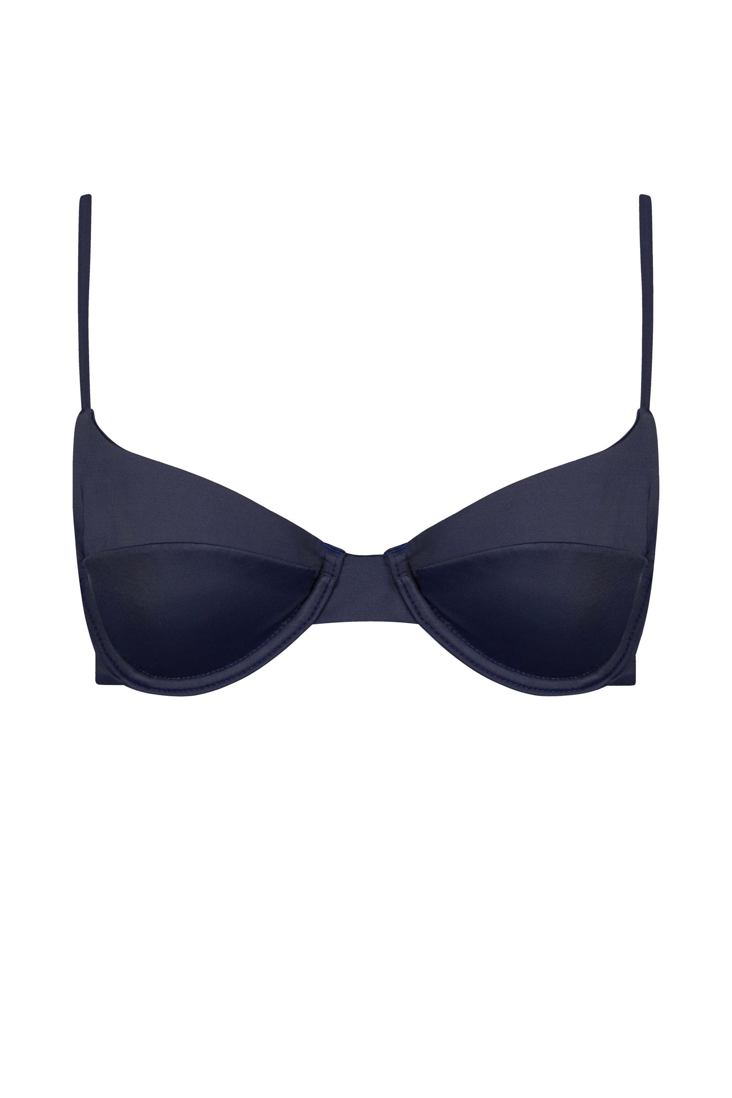 CAROL BIKINI TOP IN CAVIAR