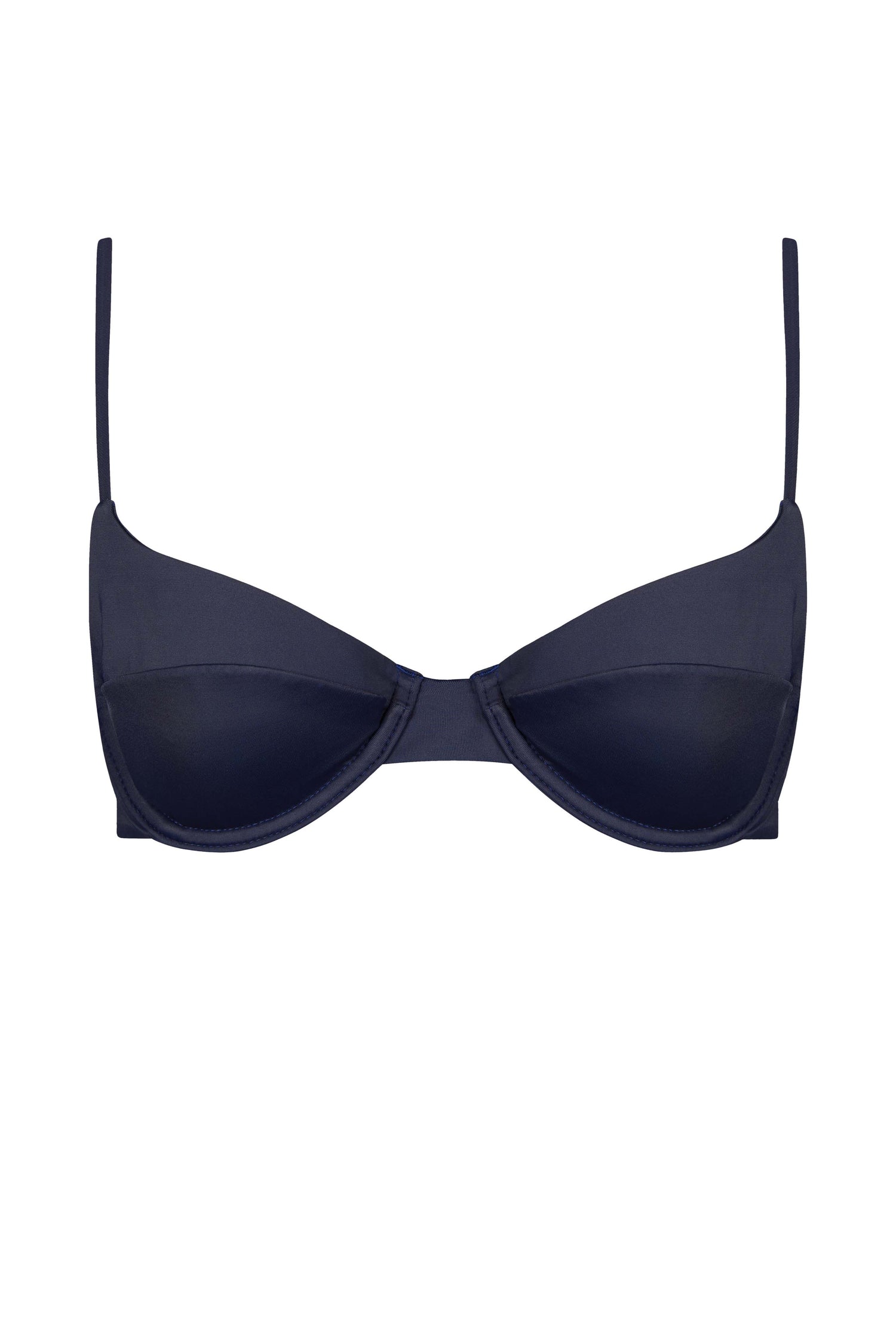 CAROL BIKINI TOP IN CAVIAR