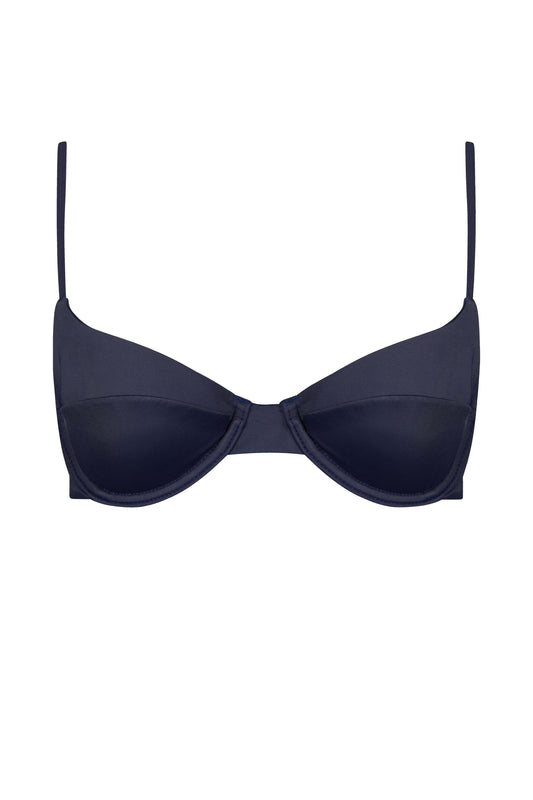 CAROL BIKINI TOP IN CAVIAR