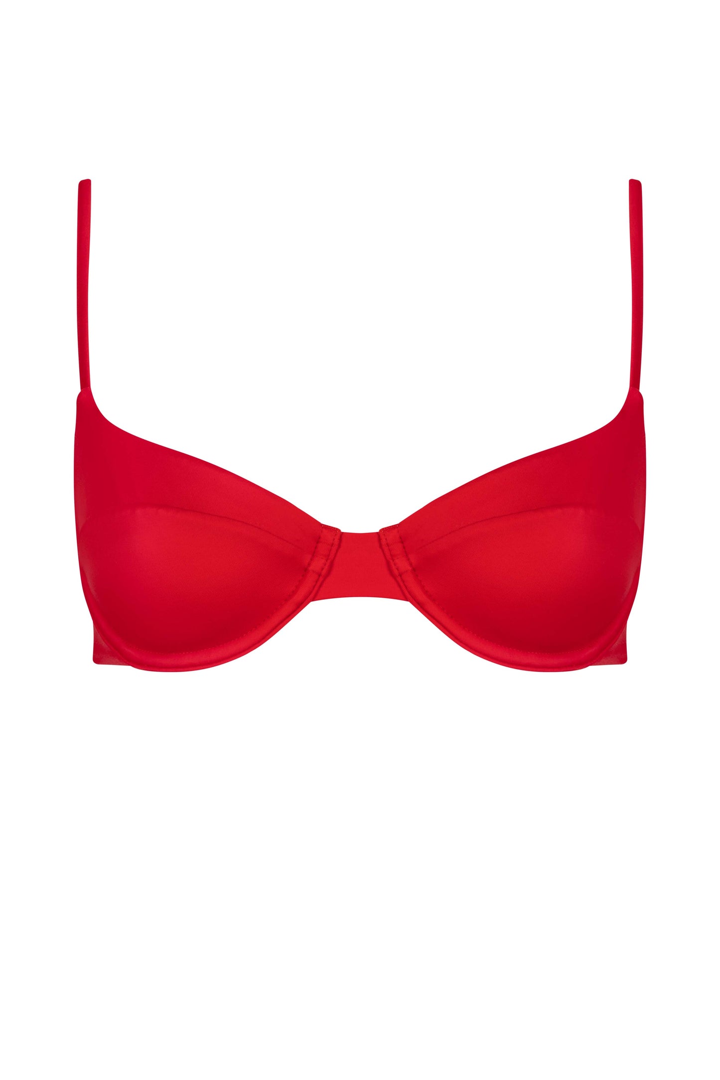 CAROL BIKINI TOP IN RUBY