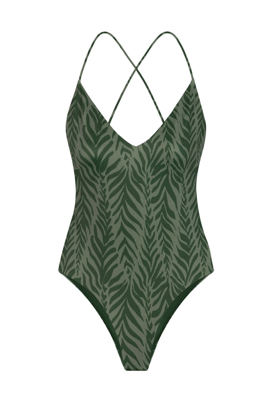 Cindy One-Piece Swimsuit In Tropic Waves By Alicia Swim