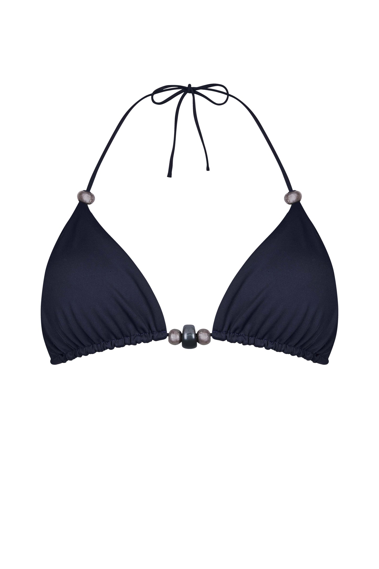 EVA BEADS BIKINI TOP IN CAVIAR