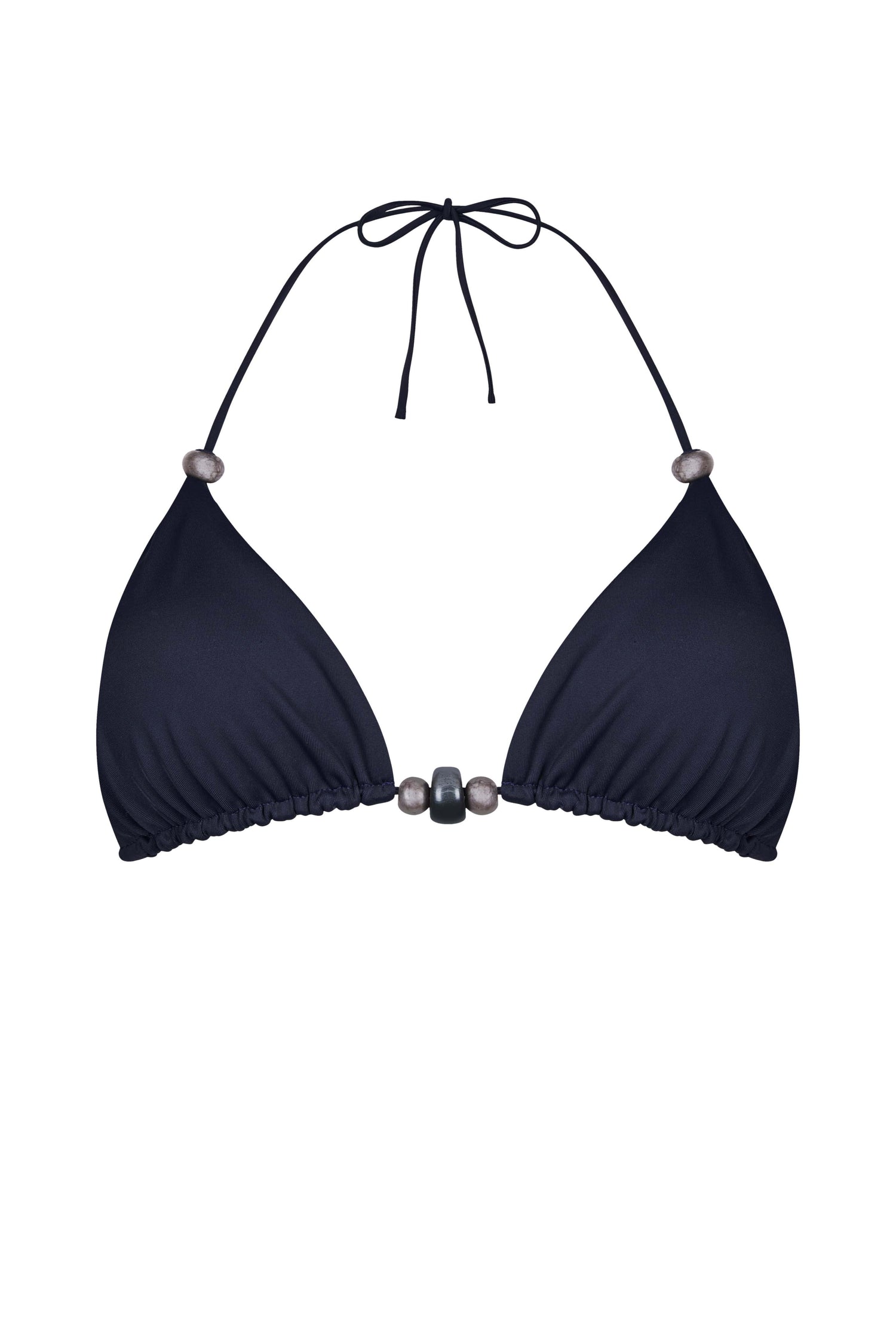 EVA BEADS BIKINI TOP IN CAVIAR