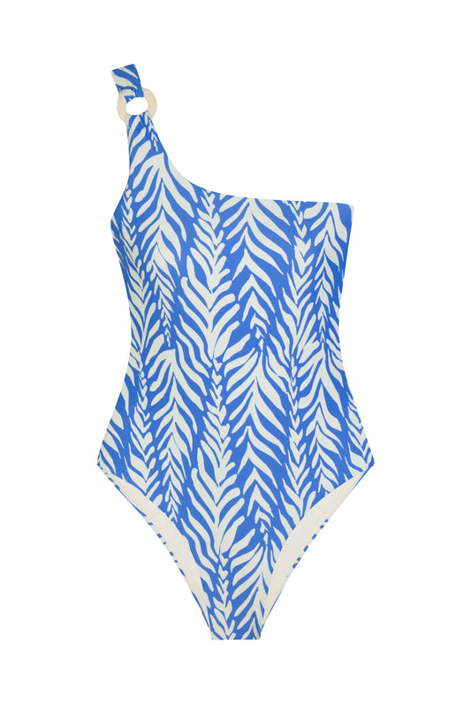 Jodie Coco One-Piece Swimsuit In Blue Bay Waves By Alicia Swim