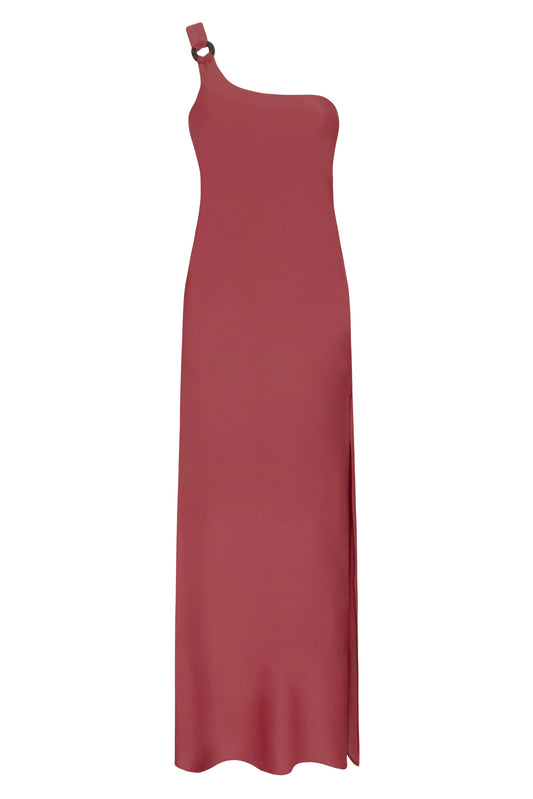 SHALOM - ONE-SHOULDER BEACH DRESS IN LATINO