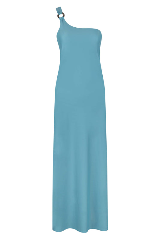 SHALOM - ONE-SHOULDER BEACH DRESS IN HORIZON