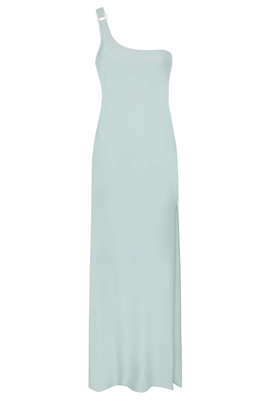 SHALOM - ONE-SHOULDER BEACH DRESS IN COASTAL
