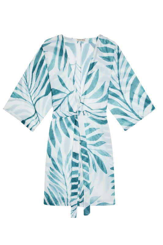 SHORT  KIMONO COVER-UP IN PALMS