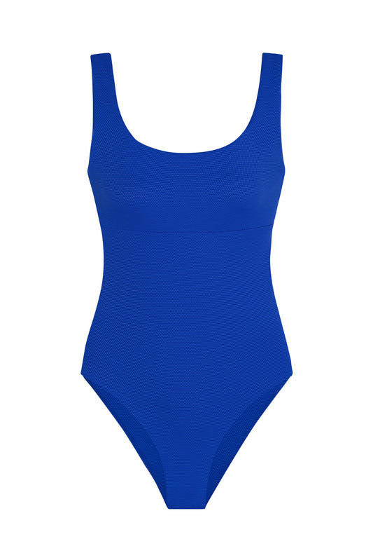 Stella One-Piece Swimsuit In Azure Waffle By Alicia Swim